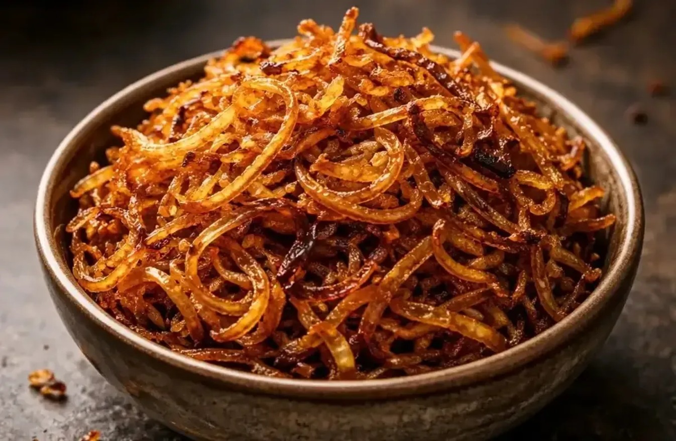 طرز تهیه پیازداغ مجلسی طلایی و ترد به روش حرفهای