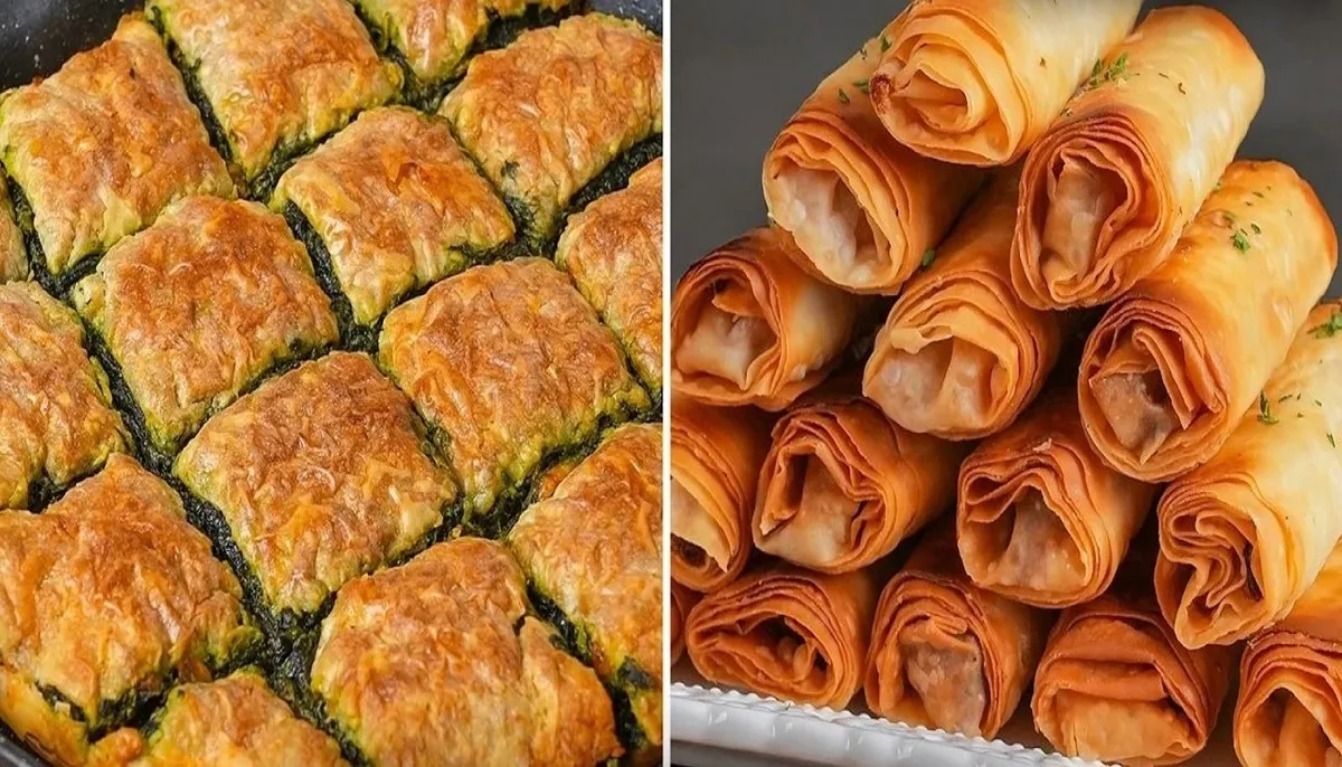 طرز تهیه بورک ترکی؛ با پنیر و سبزیجات تازه و خمیر یوفکا