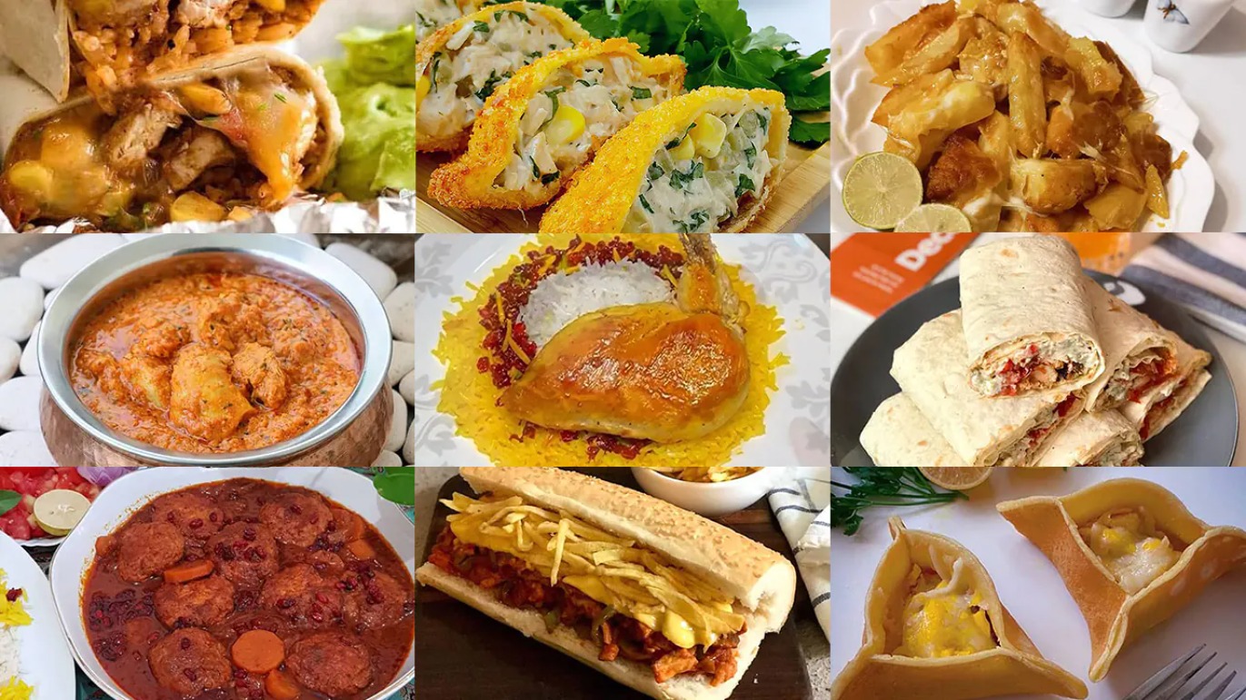 غذا با مرغ: ۴۰ دستور ناهار و شام ساده، مجلسی و سریع