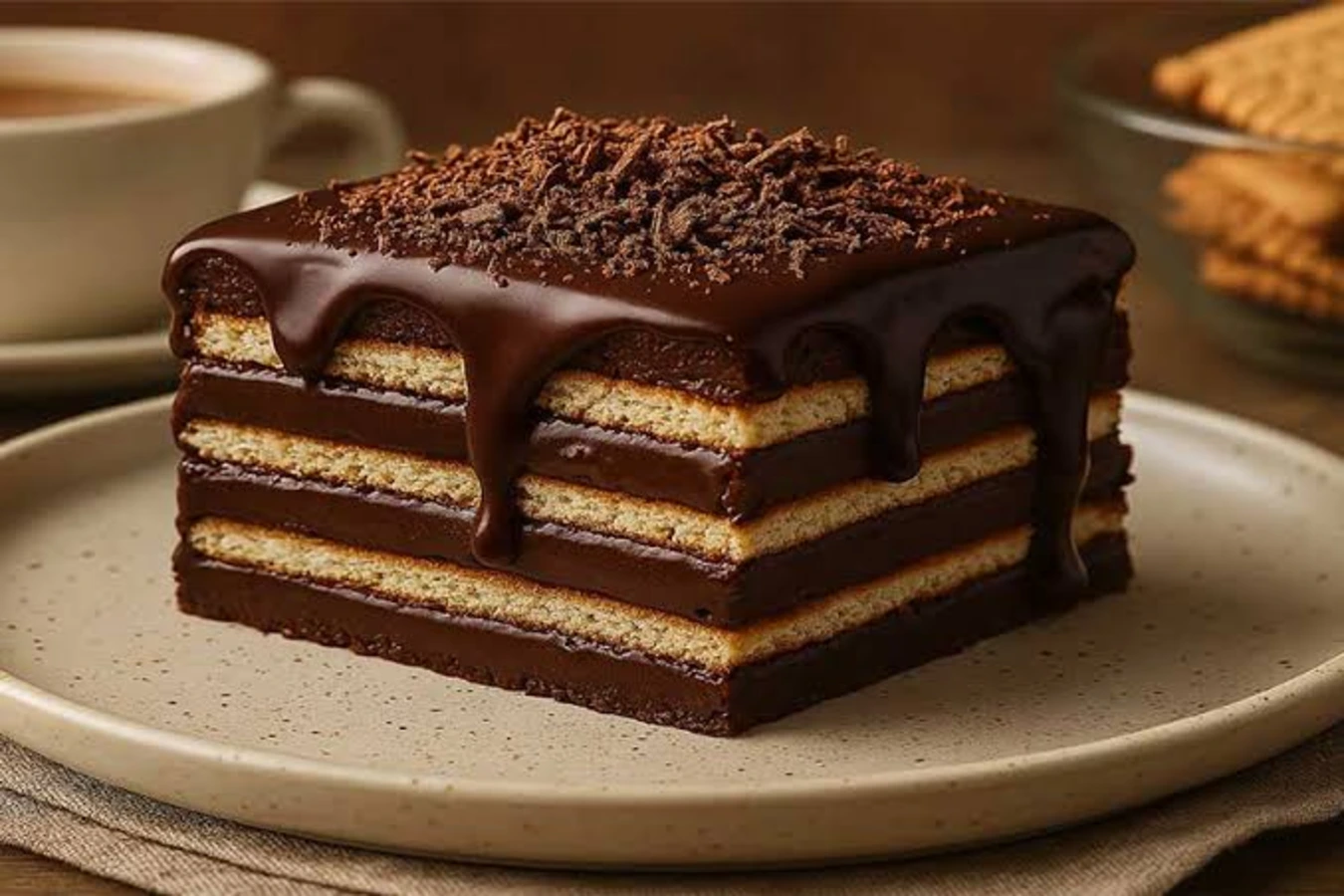 دسر با بیسکویت پتی‌بور؛ طرز تهیه مجلسی و خوش‌قوام